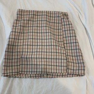 Plaid tight skirt